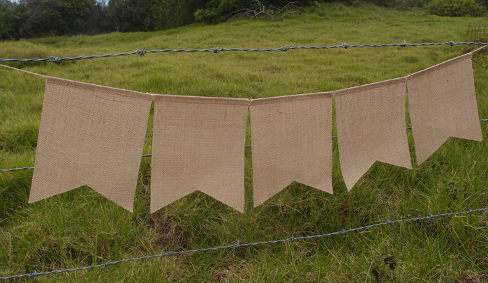 1068 Burlap Bunting Pennants 8″ x 10″ Designer Burlap Banner ~ Free Shipping!!