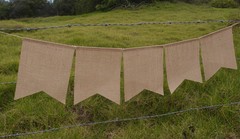 1068 Burlap Bunting Pennants 8″ x 10″ Designer Burlap Banner ~ Free Shipping!!
