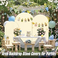 Wedding Arch Covers Stretchy Backdrop(6ft/6.6/7.2ft) Set of 3 7.2FT/6.6FT/6FT