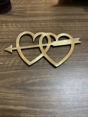 Heart & Arrow Wall Hanging Decor Metal Hearts C11