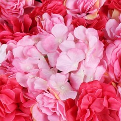 12pcs Rose Flower Wall Panels Artificial Silk Wedding Decor Party Home Floral!