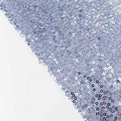 2 DUSTY BLUE 8ft x 2ft Sequined Backdrop Curtain with Rod Pockets Wedding