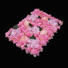 Artificial Flower Wall Panels Artificial Flowers Panels for Decoration 6PCS