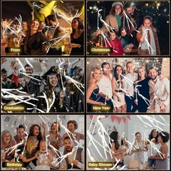HONLYNE 100PCS Light up Wands for wedding, Wedding White Warm