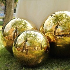 16 in Stainless Steel Globe Gazing Reflective MIRROR BALL Party Events Supplies