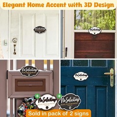 Funny No Soliciting Sign For House Door – 2 Pack Small No Soliciting Sign For…