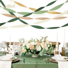 AOBKIAT Wedding Party 1.8 inches wide x 82 feet long, Olive Green