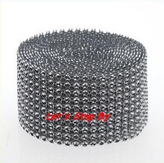 Diamond Rhinestone Ribbon Mesh Wrap Wedding Party Floral Decorations Supplies