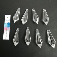30pcs Acrylic Crystal Drop Pendant Prisms Chandelier Curtain Lamp Hanging Parts