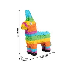 16″ x 22″ Assorted Colorful Paper Donkey Pinatas for Fiesta Party Decorations