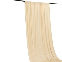 5 ft x 10 ft BEIGE 4-Way Stretch Spandex Divider Backdrop Curtain Party Wedding