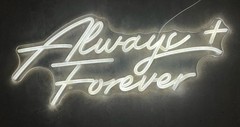 Always And Forever neon Sign Wedding Decor Plug In USB Dimmable Hanging Or Mount