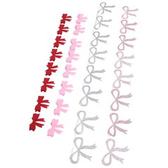 1Set Reusable Bow Garland Banner for Mothers Day Party Assorted Color Felt Decor