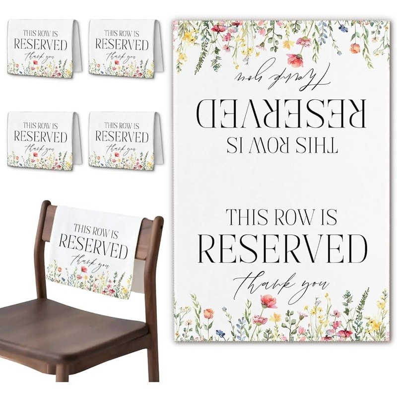 Reserved Seating Marker Weddings Memorials Elegant Chair Decor Family Theme New