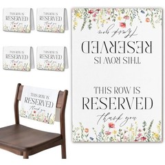 Reserved Seating Marker Weddings Memorials Elegant Chair Decor Family Theme New