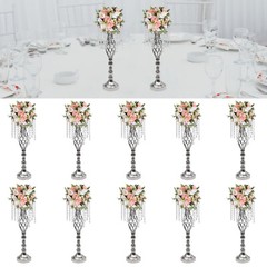 New 10PCS Crystal Stands Wedding Table Centerpieces Flower Racks 21.7″ Tall USA