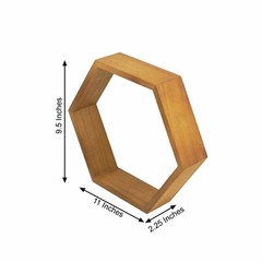 2 Hexagon 9″ Wood Geometric WALL SHELVES Wedding Party Decorations Supplies