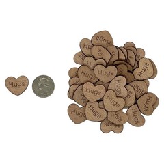 Unfinished Wood Heart Craft Embellishments Party Table Scatter DIY