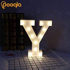 LED Marquee Letter Lights Sign, Light Up Alphabet Letter Letter Y Warm White