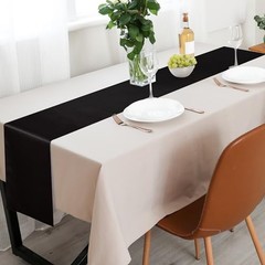 Pack Satin Table Runner x 108 Inch Long Wedding Satin Silk Table 12 Black