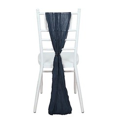 5 NAVY BLUE Gauze Cheesecloth CHAIR SASHES Party Events Decorations Supplies