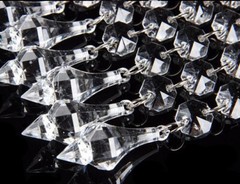 100Pcs Octagona Acrylic Crystal Beads Curtain DIY Garland Strand Shimmer Curtain