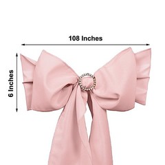10 Blush Polyester CHAIR SASHES Ties Bows Wedding Party Ceremony Decorations