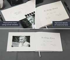 Modern Album Designs Cross Hardcover Funeral – 9.5 X 7 Celebration Of