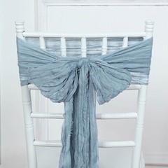 5 DUSTY BLUE Gauze Cheesecloth CHAIR SASHES Party Events Decorations Supplies