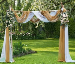 WARM HOME DESIGNS Wedding Arch Draping Fabric Bundle Has 2 216 Inch (18 Feet)…