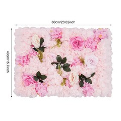 12pcs Artificial Flower Panels 24″x16″ Romantic Floral Backdrop Wedding Decor