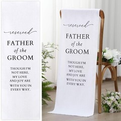 Reserved Wedding Memorial Chair Sign with Love from Heaven Cotton Linen Memor…