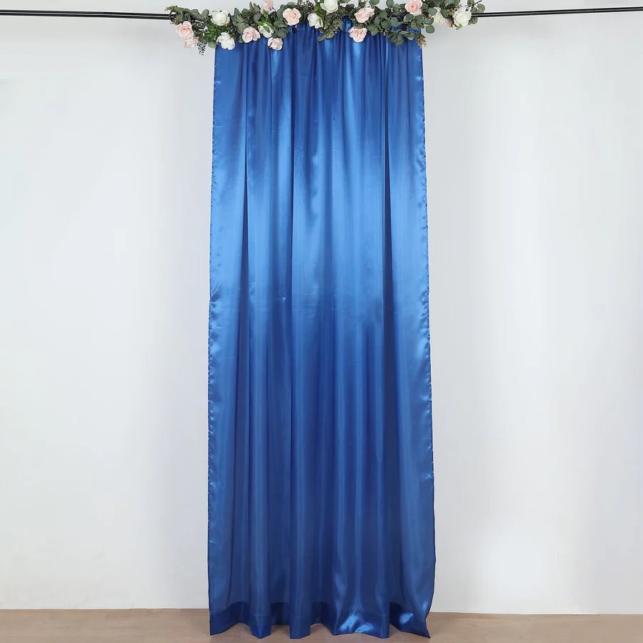 8×10 ft ROYAL BLUE Satin CURTAIN Wedding Photography Backdrop Panel Party