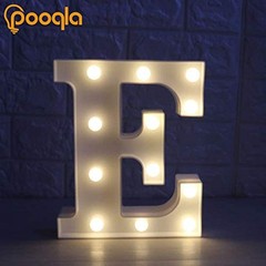 LED Marquee Letter Lights Sign, Light Up Alphabet Letter Letter E Warm White