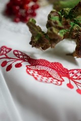 Ukrainian Wedding Rushnyk Set 4 Pcs Red Embroidered Ceremony Towels