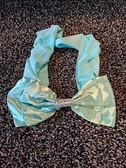 10 Pk Chair Sashes – Spandex Satin Bows Tied, Wedding Anniversary Decorations