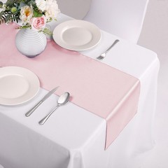 5-Pack Satin Table Runner Rose Gold 12 x 108 inches Long, Table Runners for W…