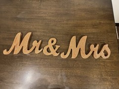 Mr & Mrs Rose Gold Sign