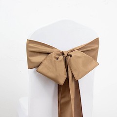 10 TAUPE Polyester CHAIR SASHES Ties Bows Wedding Party Ceremony Decorations