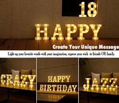 LED Marquee Numbers, Number 1 Light Up Numbers for Party, Small Light Up Lett…