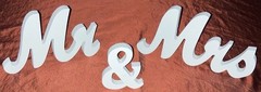 Mr & Mrs Wooden Letters 3D Stand Up Or Lay Down Wedding table decoration
