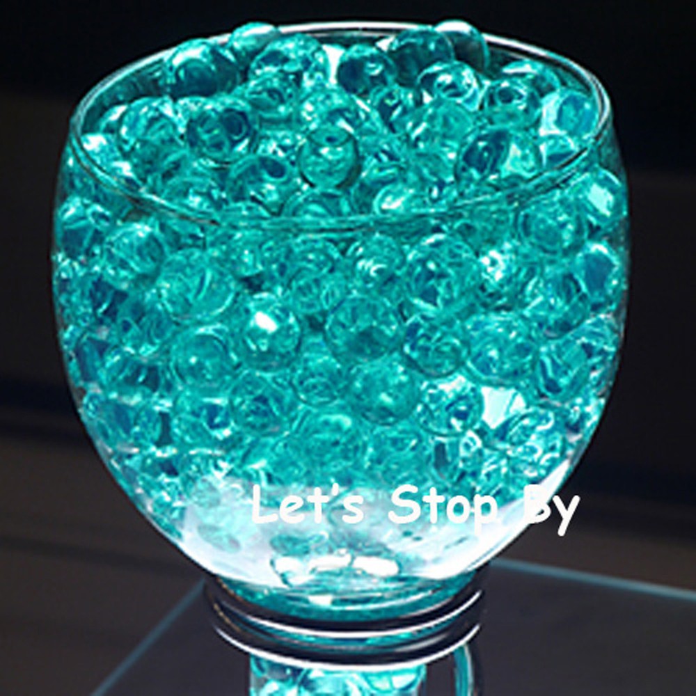 200g Teal WATER PEARL Wedding Supplies Eiffel Tower Vase Centerpiece Decoration