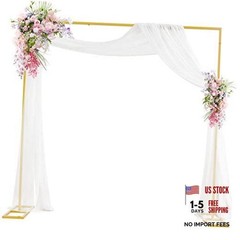 Heavy Duty Backdrop Stand 8ft x 8ft Pipe and Drape Kit 8 FT x 8 FT Gold