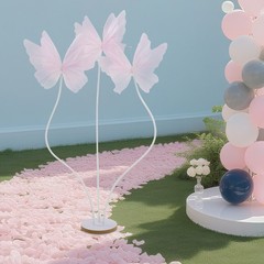 Artificial Butterfly Decorations Giant 3-head Butterfly Decoration for Wedding