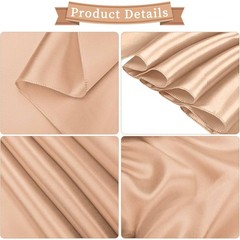 60 PCS Champagne Satin Chair Sashes Bows 7×108 Inch Universal Decor for2554