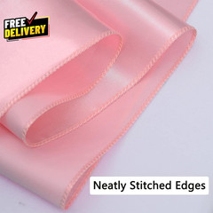 50 Pack Dusty Pink Chair Sashes Satin Bows for Wedding Party Decor Ribbons