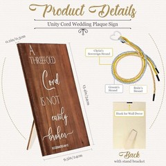 A Threefold Cord Wedding Sign Wedding Unity Sign Strand of Three Cords Decorativ