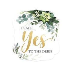 Lush Greenery I Said Yes To The Dress Sign / 10″ x 12″ Elegant Floral Wedding…