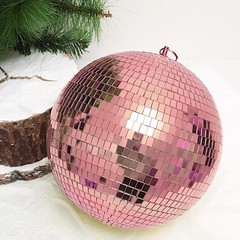 2 Rose Gold 10″ wide Glass Mirror Balls Ornaments Party Wedding Home Decorations