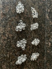 Lot of Approximately 80 Clear Acrylic Faux Diamond Confetti Party Decor